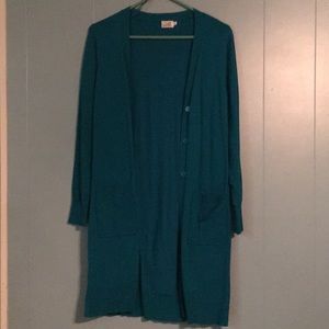 Teal cardigan